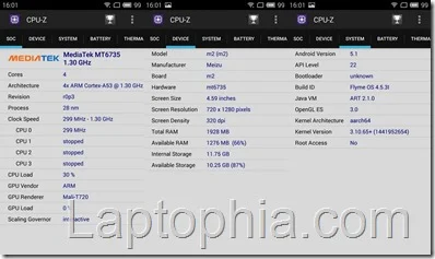 CPU Z Meizu M2
