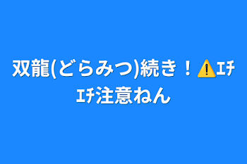 双龍(どらみつ)続き！⚠️ｴﾁｴﾁ注意ねん