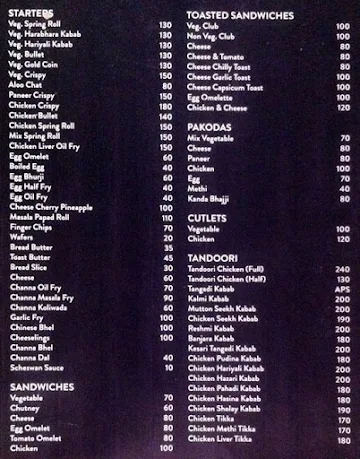 Hotel Hardik Palace menu 