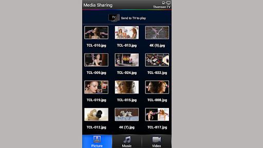 Giao diện của Media Sharing