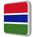 Square flag of Gambia icon gif animation