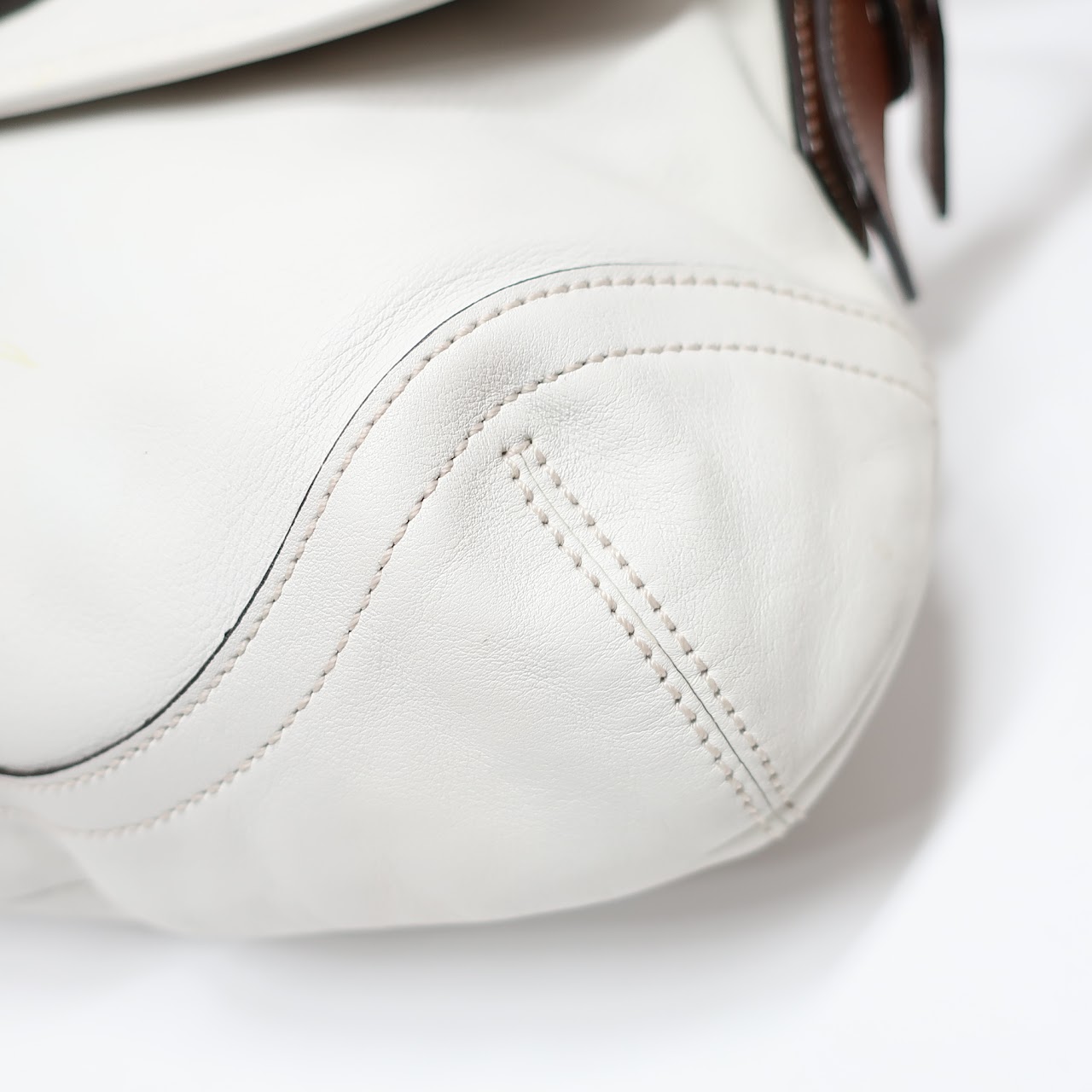 Coach White Leather Bag