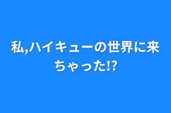 「私,ハイキューの世界に来ちゃった!?」のメインビジュアル