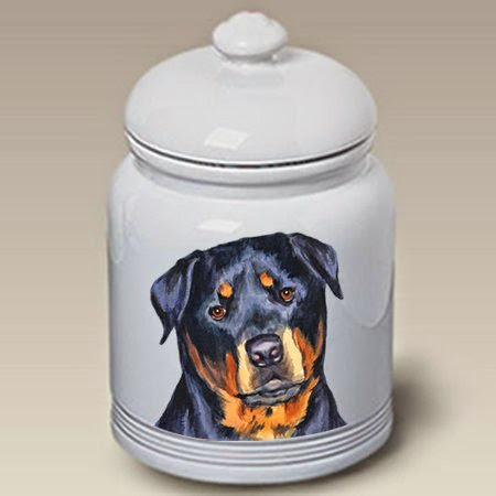  Rottweiler - Barbara Van Vliet Ceramic Treat Jars