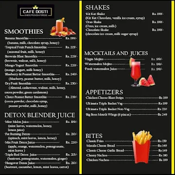 Cafe Dosti menu 