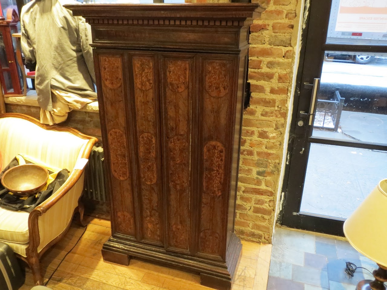 Italian Baroque Walnut & Marquetry Cabinet