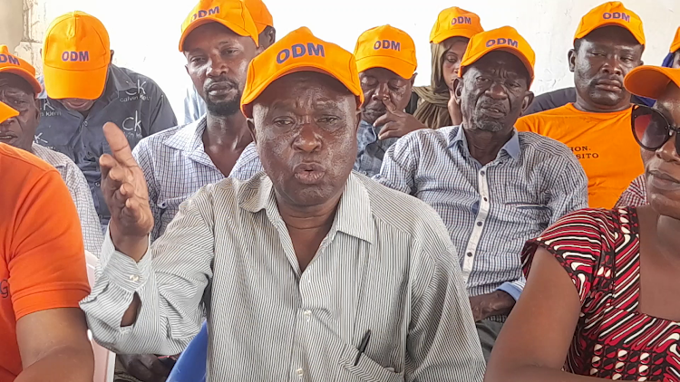 Embattled Kwale ODM chairman Hassan Mohammed Mwanyoha in Ukunda, Kwale county, on Thursday, February 8, 2024.