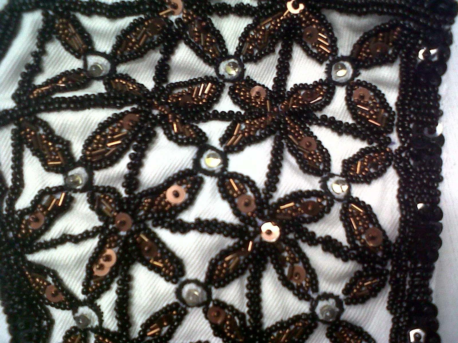 Detail of the beaded headdress