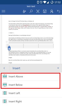 Microsoft Word, Android, dokumenty, tabele, wstawianie, edycja, styl