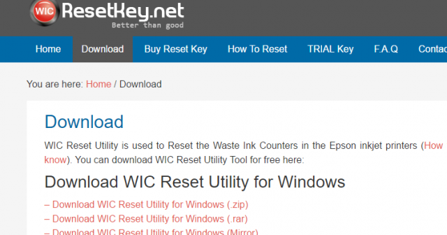 wic reset utility reset key