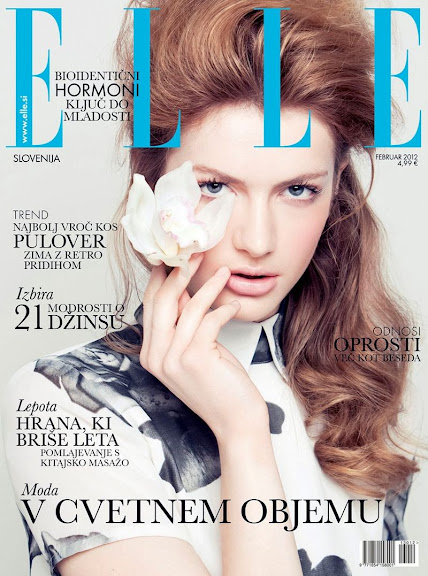 Marysia Mnich portada de Elle Eslovenia (febrero 2012)