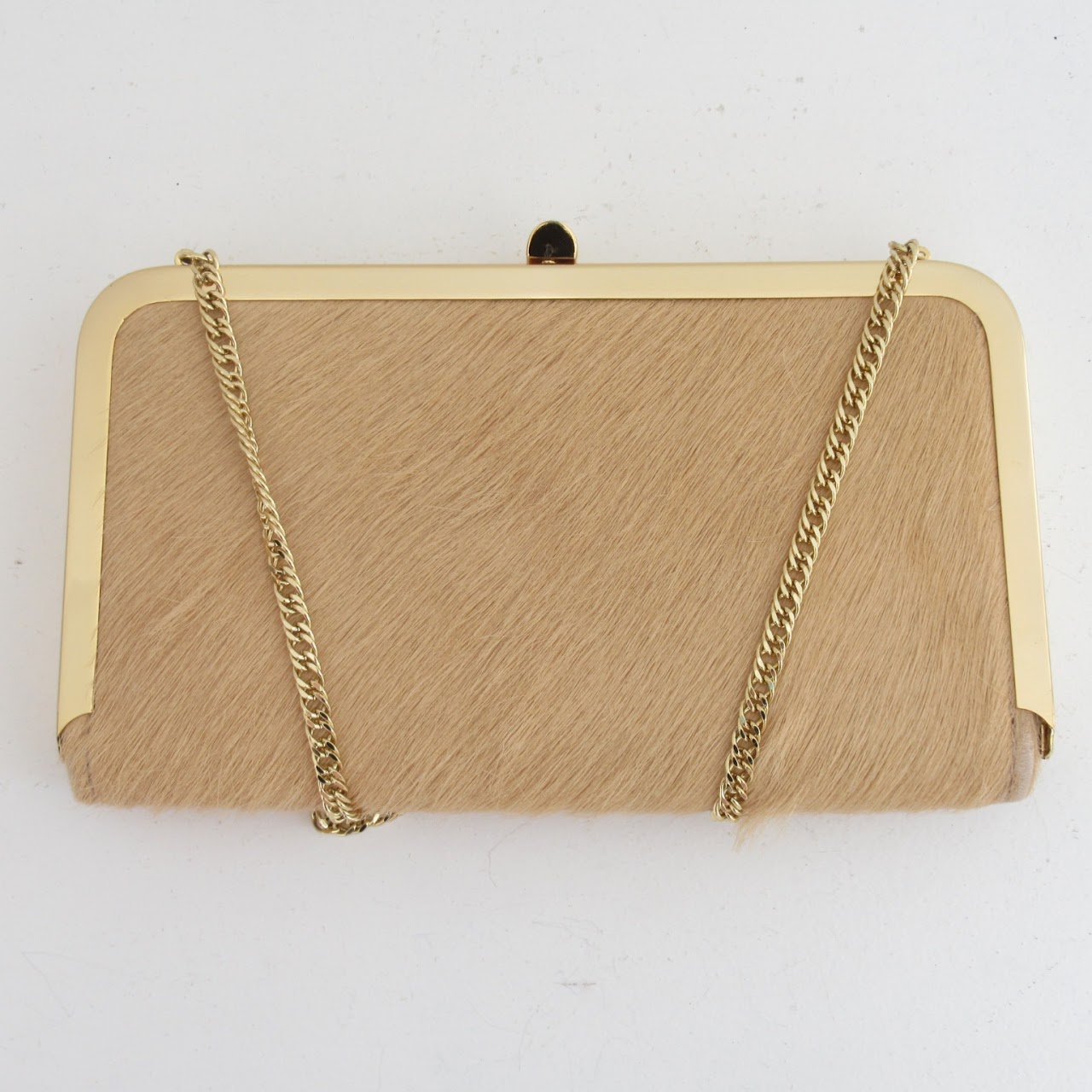 Vivienne Tam for Cal Beige Hide Evening Bag