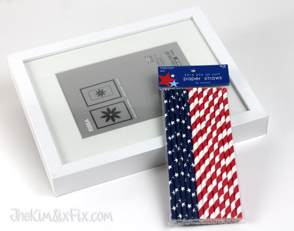 Fourth of july paper straw art