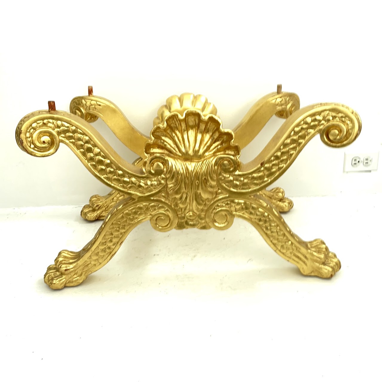 Gilt Lion-Foot Stool Base