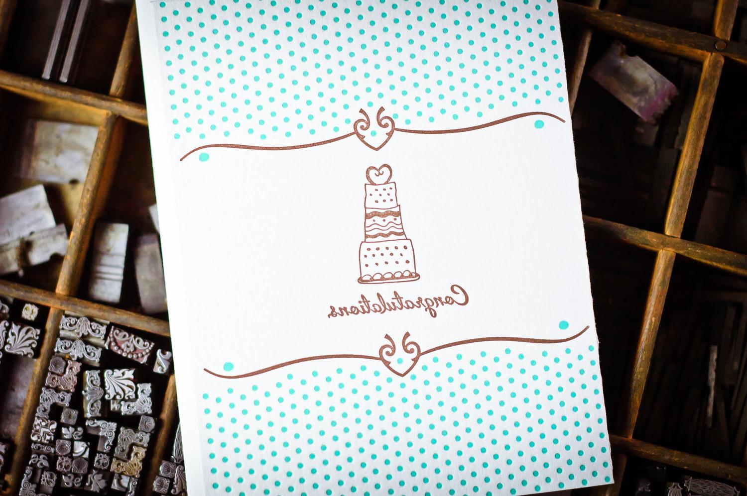 Letterpress Wedding Cake Polka