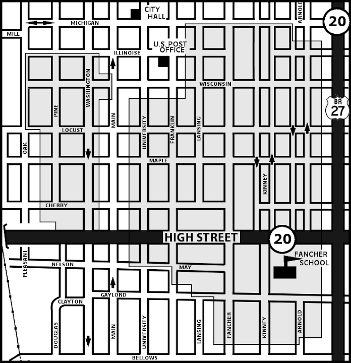Mt. Pleasant, MI Street Map
