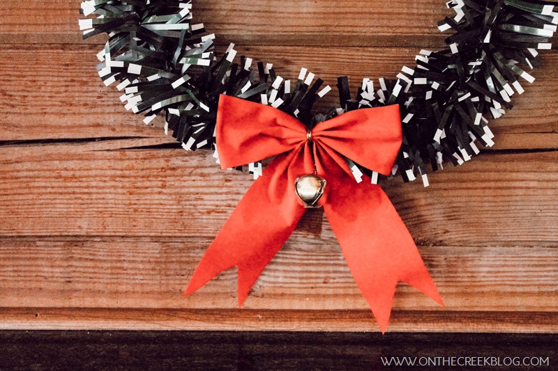 Joy in the Kitchen with Dollar Tree Wreaths & seasonal candles | on the creek blog // www.onthecreekblog.com