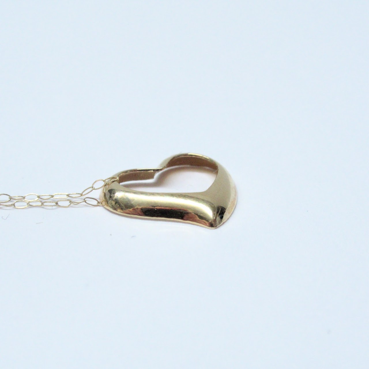 14K Gold Heart Pendant & Chain Necklace