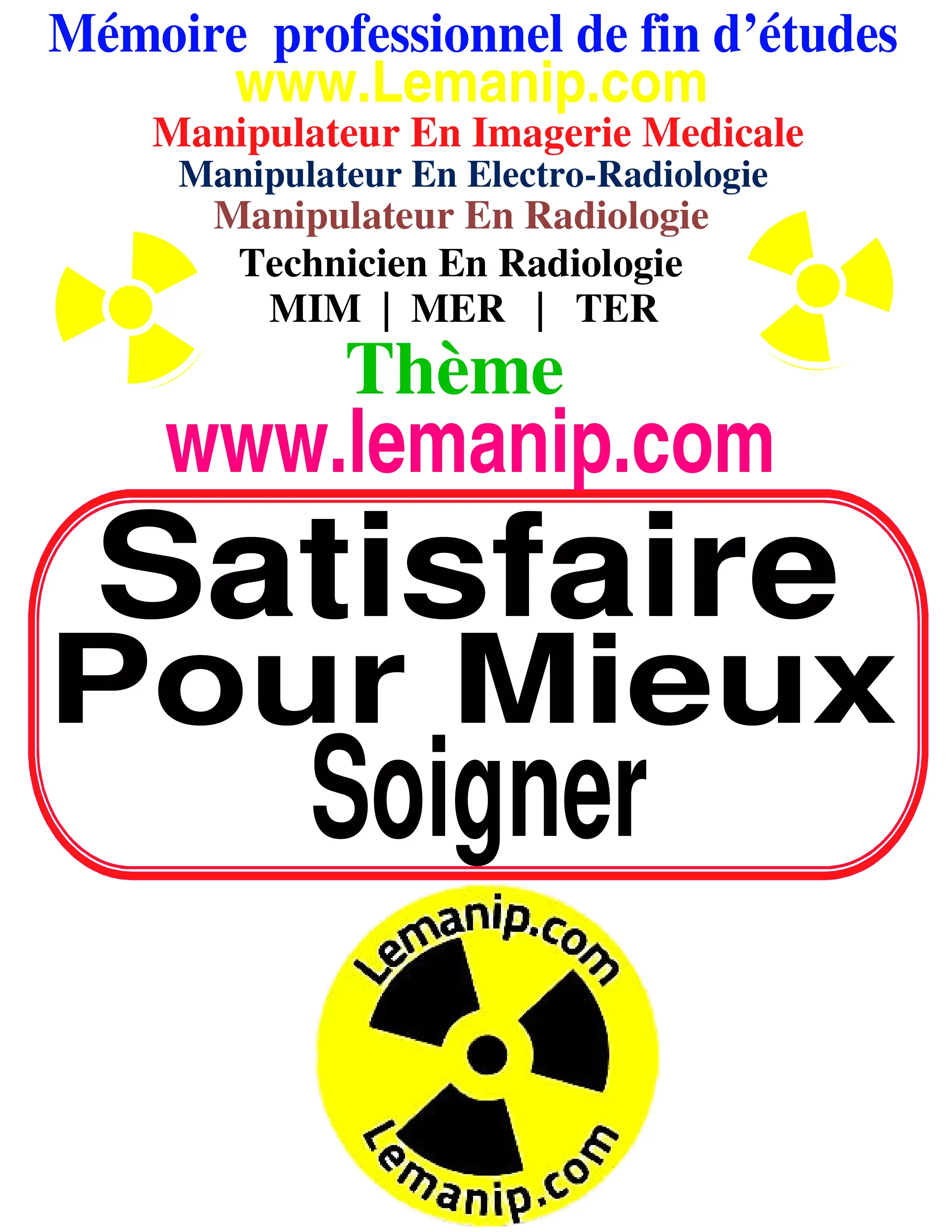 Mémoire Manipulateur En Radiologie  51