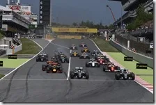 La partenza del gran premio di Spagna 2016