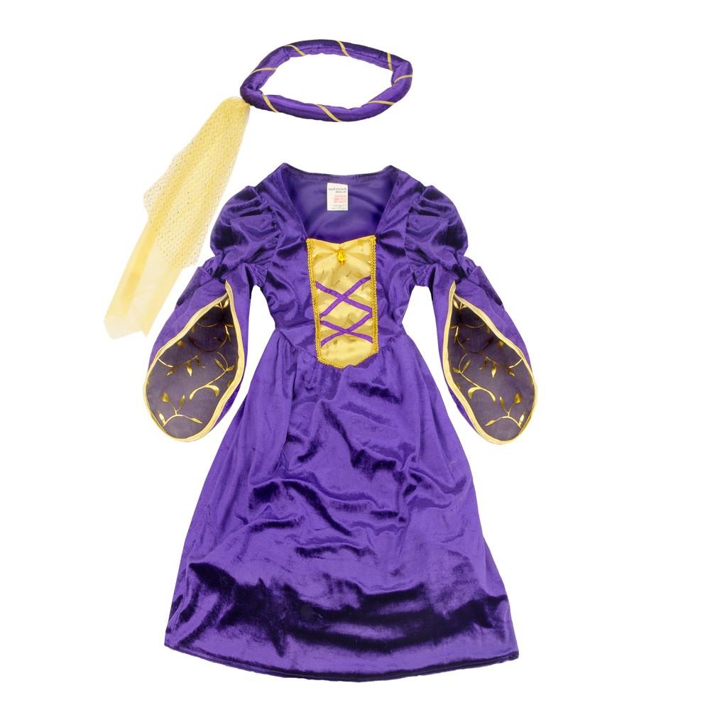 A rich purple medieval dress