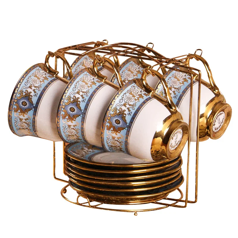 Europees Bone China koffieset voor een heerlijk kopje koffie. Britse afternoon tea kopjes, eenvoudig design voor thuisgebruik.