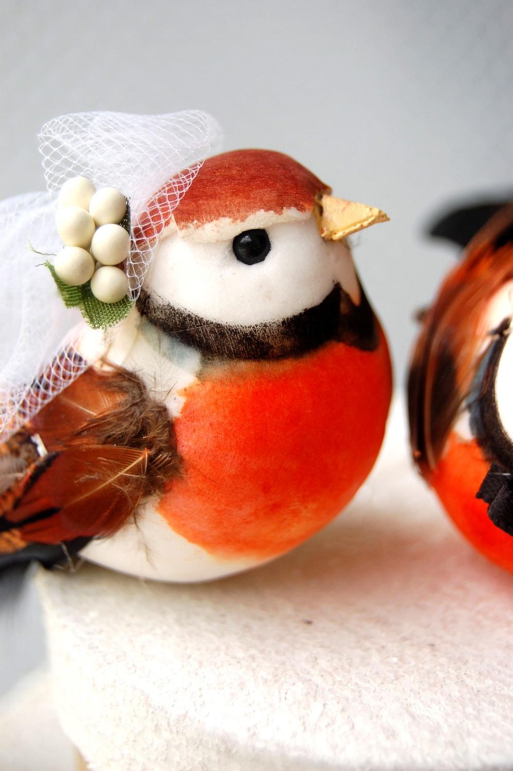 Orange Bird Wedding Cake