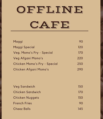 Offline Cafe menu 