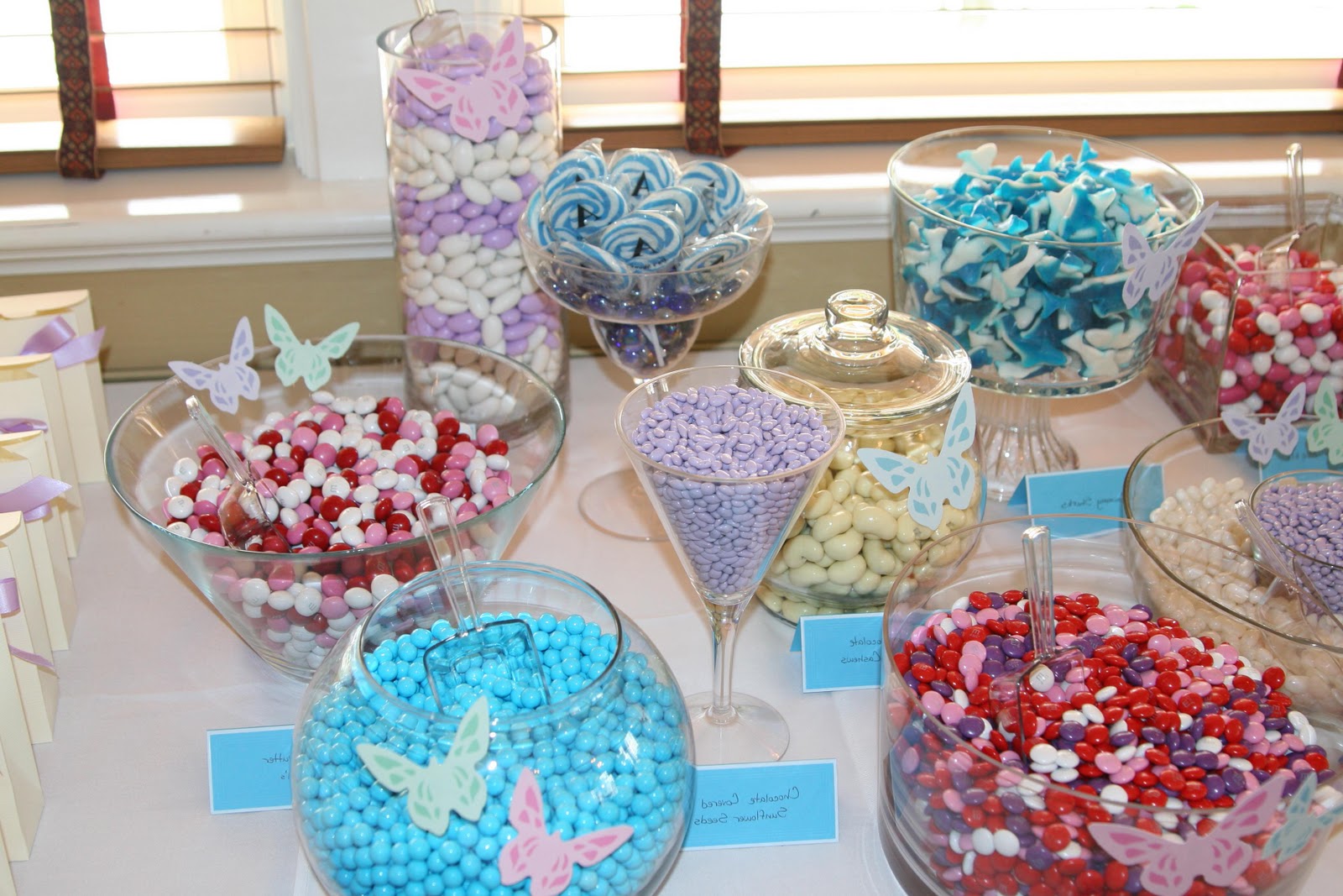 a wedding candy buffet,