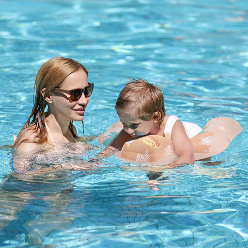 Title 2, Baby Swan Sunshade Swimming Ring provides safe ...