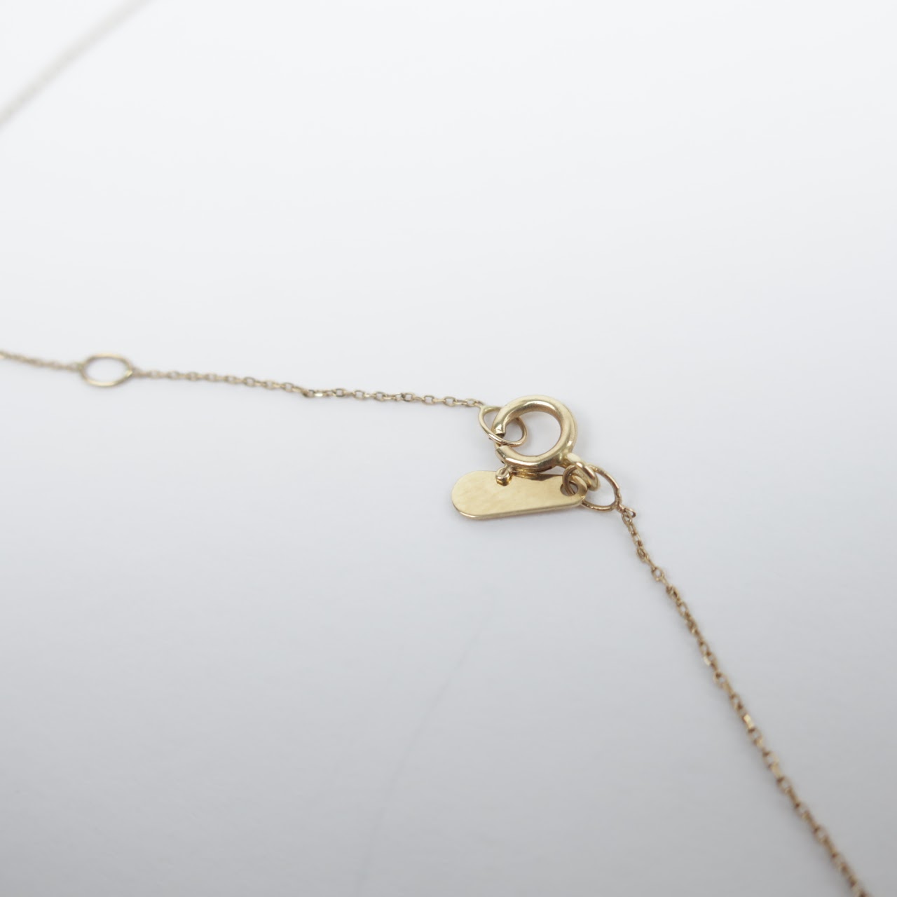 14K Gold Chain & Sterling Silver Diamond Heart Pendant