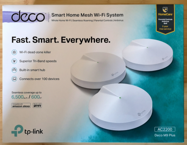 บรรจุภัณฑ์ของ TP-Link Deco M9 Plus