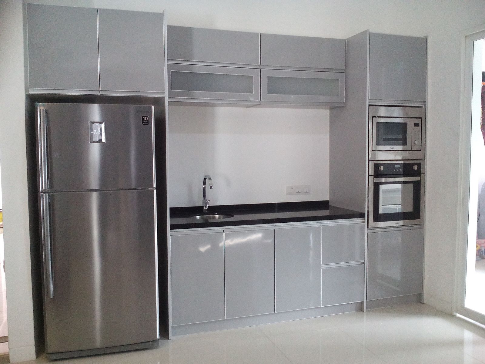 Kabinet Dapur  Warna Grey Desainrumahid com