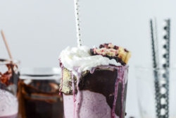 Black Raspberry Pie Milkshakes with Black Raspberry Fudge