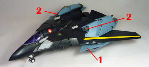 Macross 7 VF-17S VF-17S Nightmare Armament weapon position