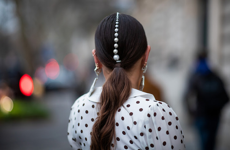 There's nothing middle-of-the-road about this middle parting.