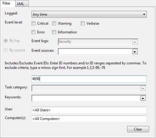 filter log