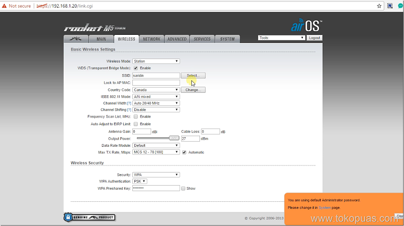 cara setting point to point ubnt cara setting point to point ubnt