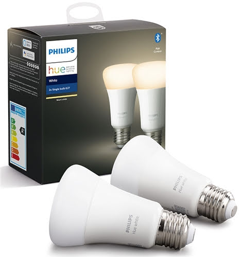 Philips Hue White 9 W E27 LED bulb, set of 2