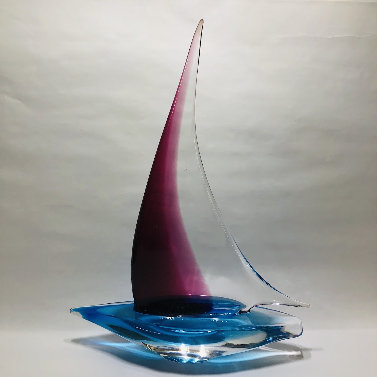 large glass sailboat