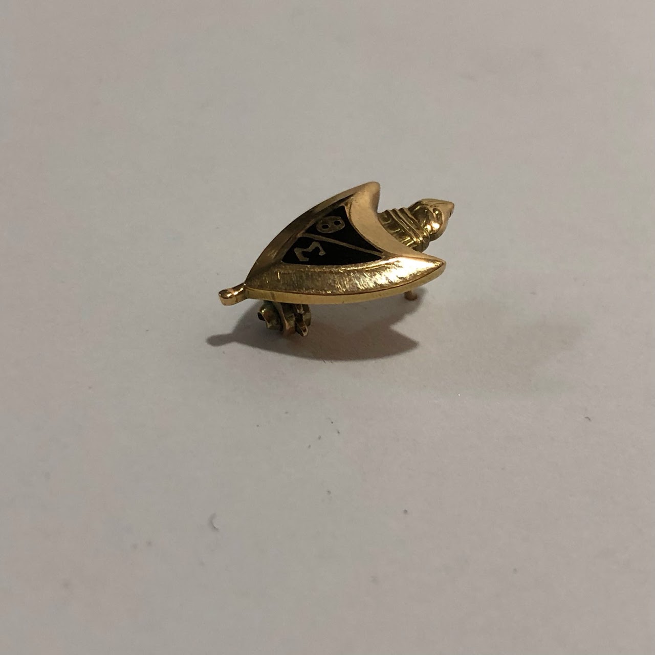 14K Gold and Enamel Miniature Brooch