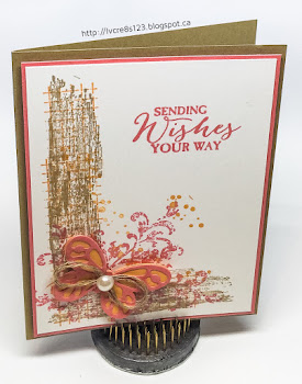 Linda Vich Creates: Catalog Party Prep Part 4. Timeless Textures provide the distressed foundation for a butterfly in this set of cards.