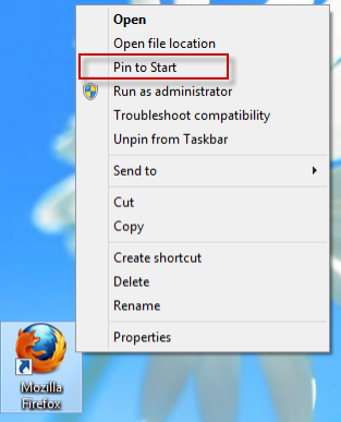 Windows 8 - Pin-apps