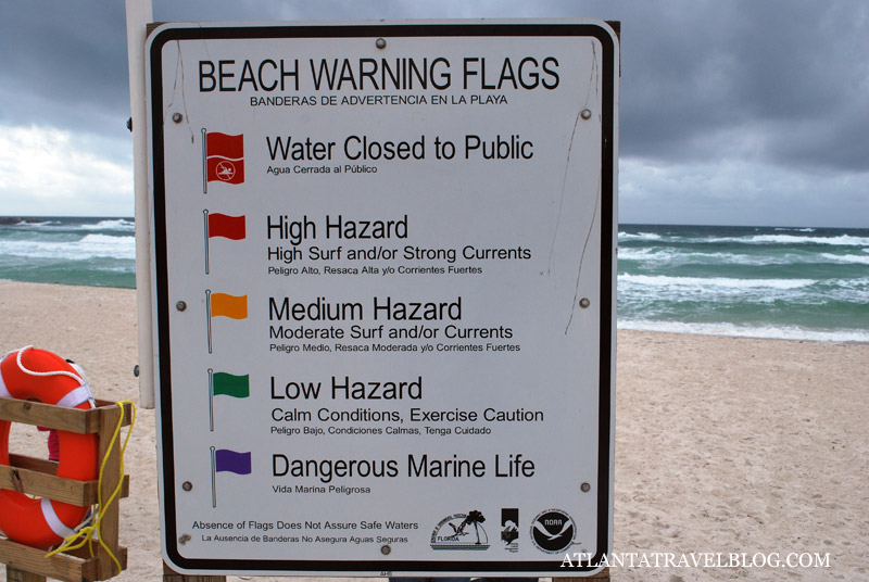 Beach warning flags