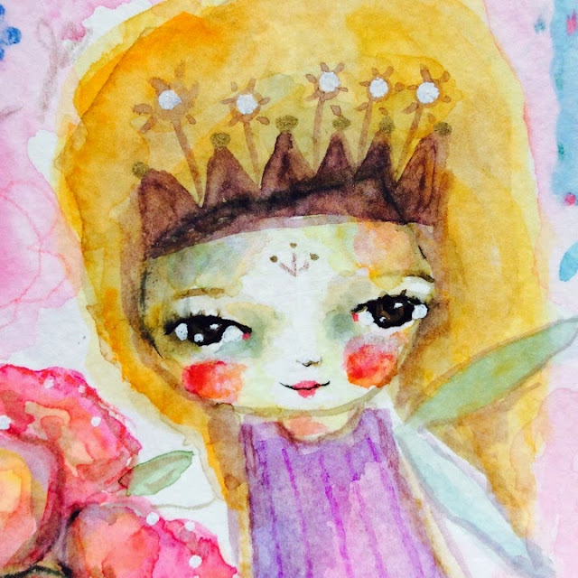 Susana Tavares: Spring fairies - watercolor original painting