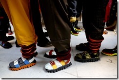 seen backstage ahead of the Marni show during Milan Men's Fashion Week Fall/Winter 2018/19 on January 13, 2018 in Milan, Italy.