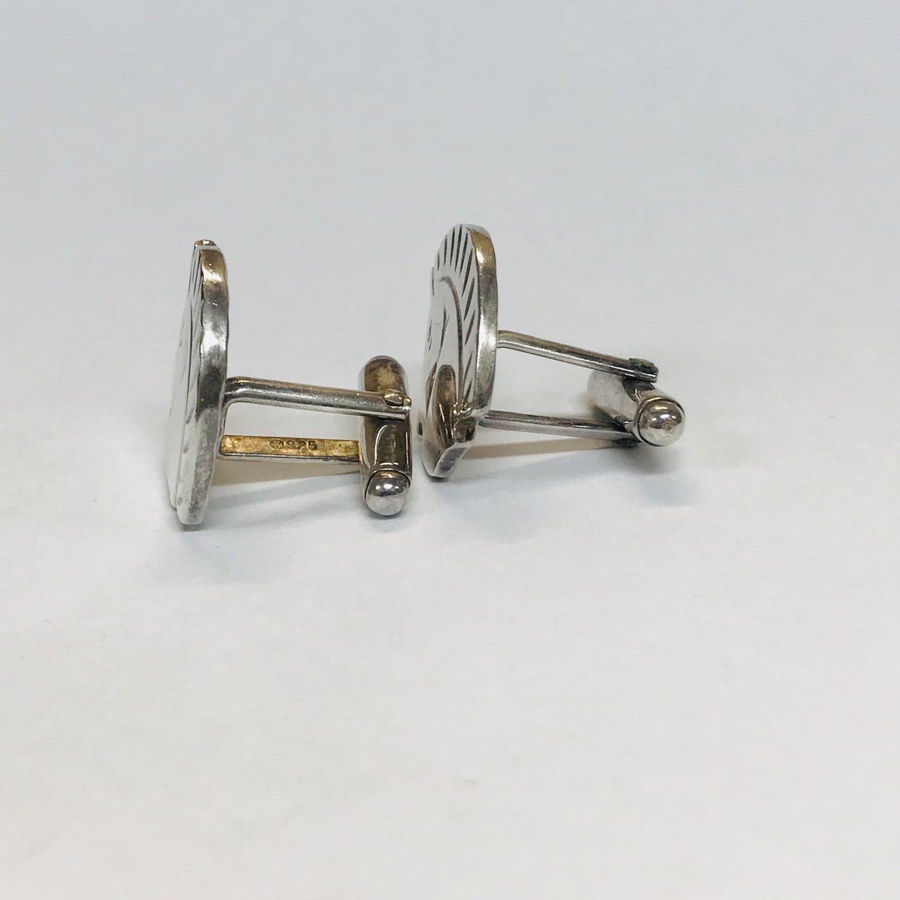 Sterling Silver Modernist Horse Head Cufflinks