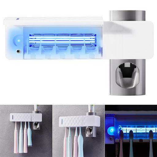 Title 3, UV sterilizer toothbrush rack, killing germs an...