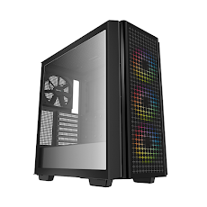 Thùng máy/ Case Deepcool CG540 Black (3 Fan ARGB + 1 Fan Black)