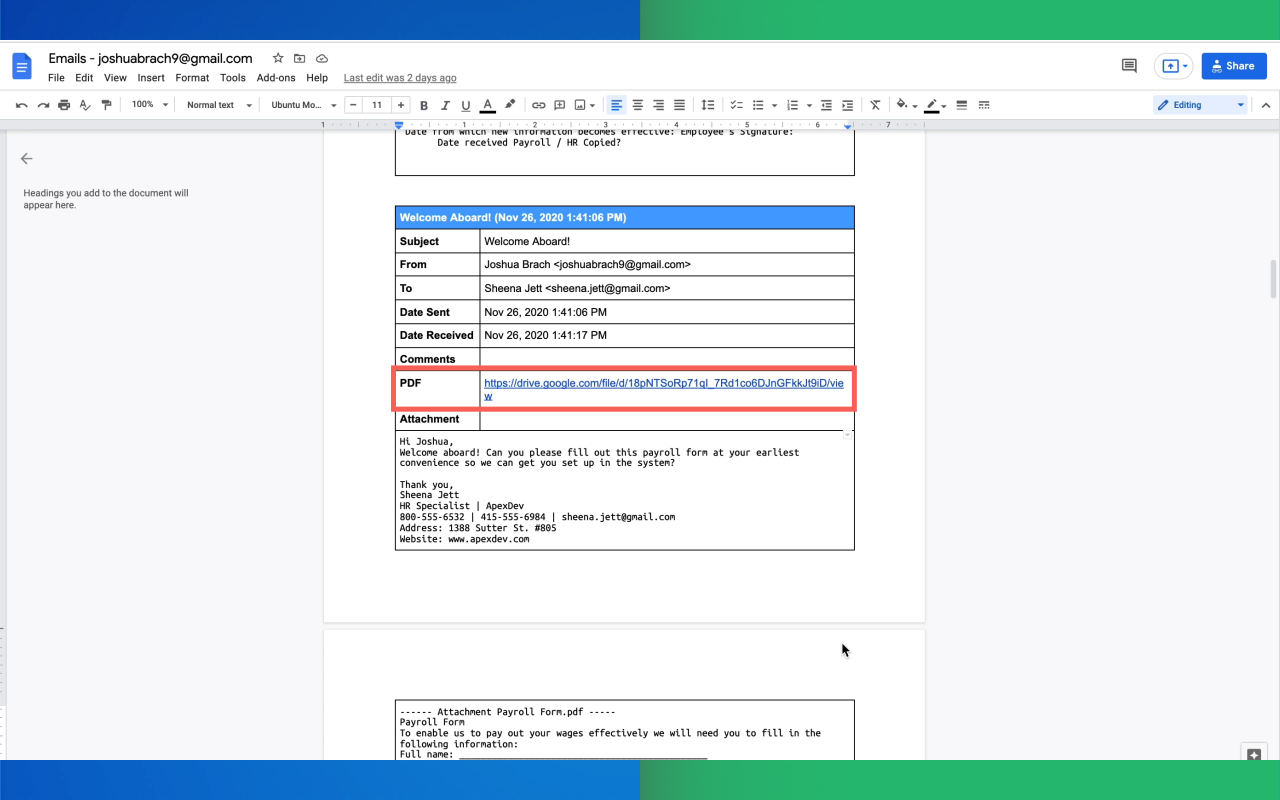 Export Emails to Google Docs by cloudHQ Preview image 6